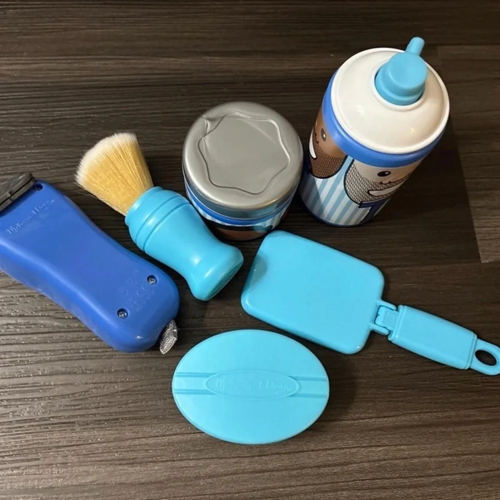 Kids Bath & Hair Playset - Blue Pretend Grooming Kit